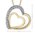 10K Two Tone 0.05TDW Diamond Pendant