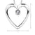 10K White Gold Diamond Heart Pendant