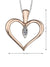 10K Rose Gold Diamond Heart Pendant