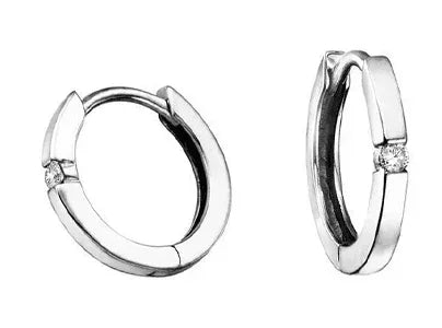 10K White Gold 0.04TDW Diamond Earrings 20040