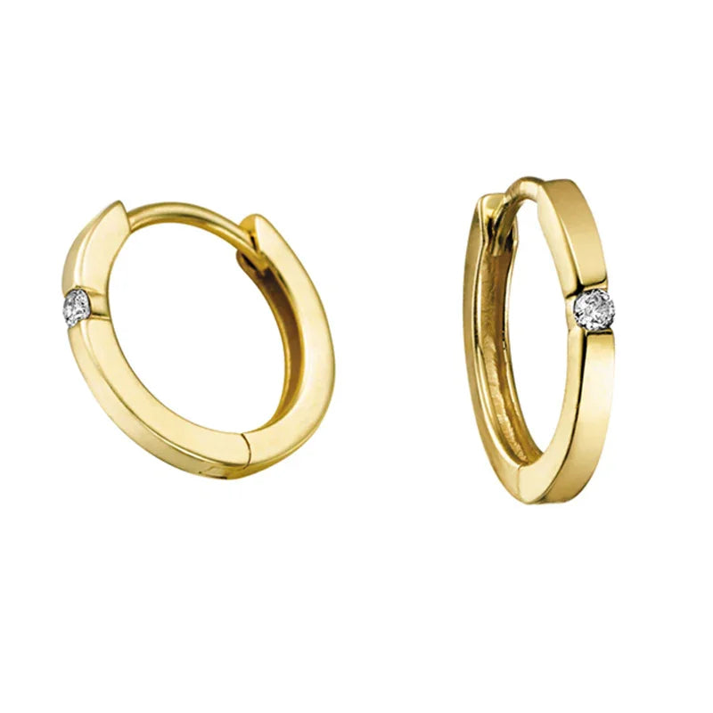 10K Yellow Gold 0.04TDW Diamond Earrings 20041