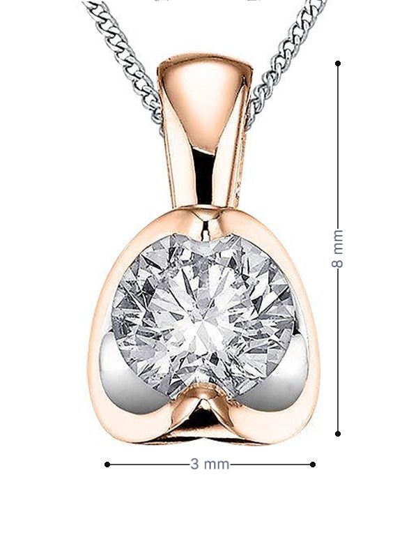 10K Rose Gold 0.04TDW Diamond Pendant