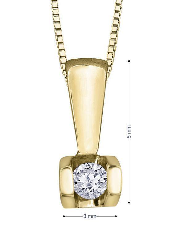 10K Yellow Gold 0.04TDW Diamond Pendant
