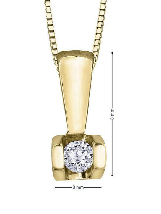 10K Yellow Gold 0.04TDW Diamond Pendant
