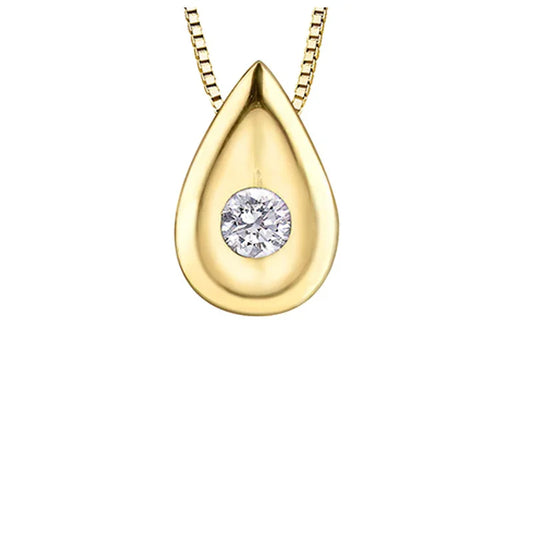 10K Yellow Gold 0.03TDW Diamond Pendant