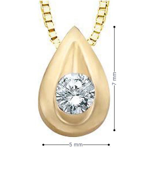 10K Yellow Gold 0.03TDW Diamond Pendant