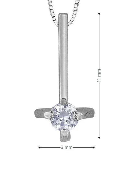 10K White Gold 0.035TDW Diamond Pendant