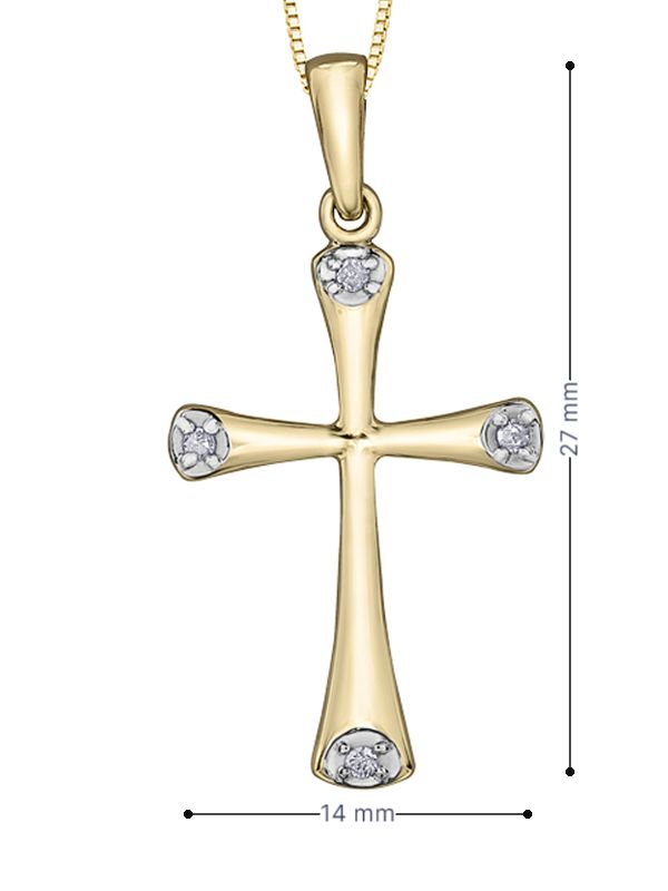 10K Yellow Gold 0.03TDW Diamond Pendant 20075