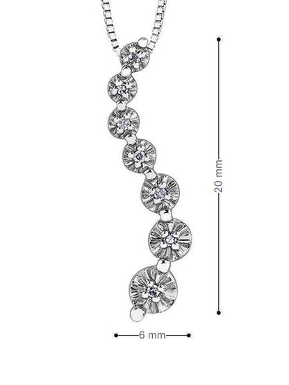 10K White Gold 0.04TDW Diamond Pendant