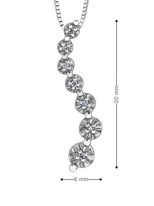 10K White Gold 0.04TDW Diamond Pendant