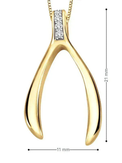 10K Yellow Gold 0.02TDW Diamond Pendant