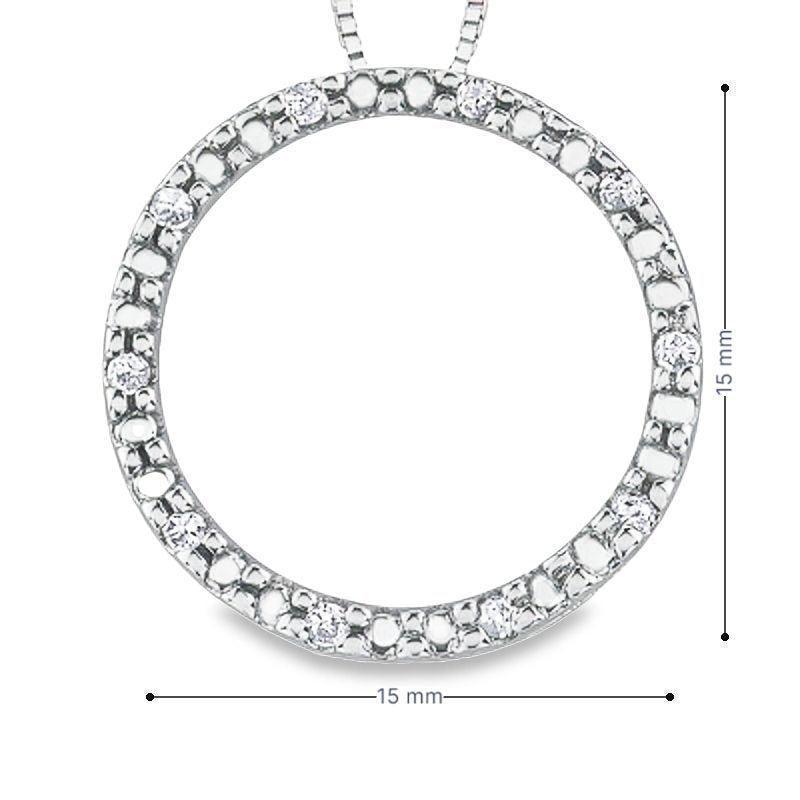 10k White Gold 0.05TDW Diamond Pendant