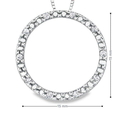 10k White Gold 0.05TDW Diamond Pendant