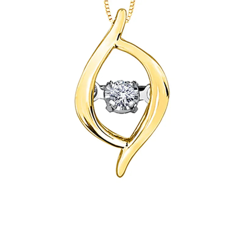 10K Yellow Gold 0.02TDW Diamond Pendant
