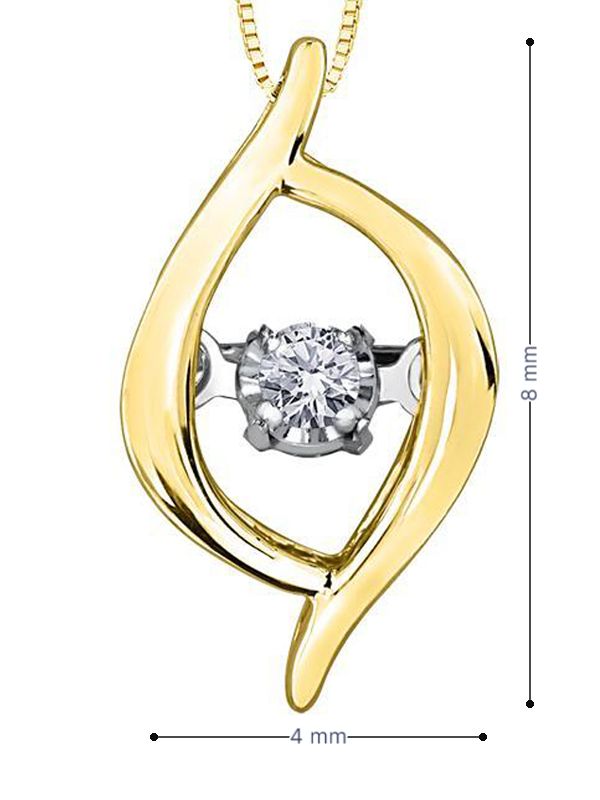 10K Yellow Gold 0.02TDW Diamond Pendant