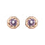 10K Rose Gold Lilac Amethyst Earrings