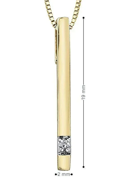 10K Yellow Gold Diamond Pendant