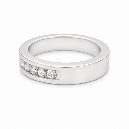 14K White Gold 1.00CT Diamond Channel Set Wedding Band