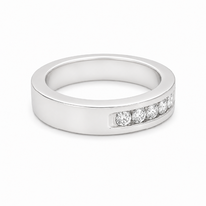 14K White Gold 1.00CT Diamond Channel Set Wedding Band