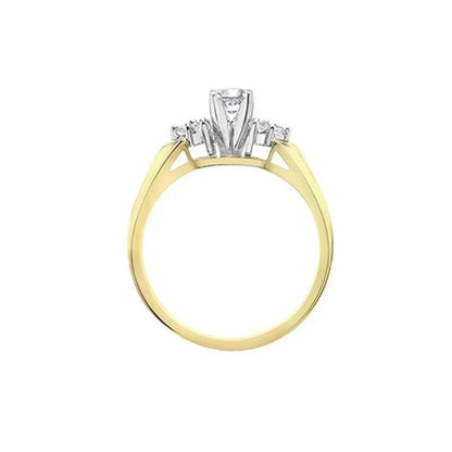 0.25TDW Canadian Diamond 10K Yellow Gold Engagement Ring