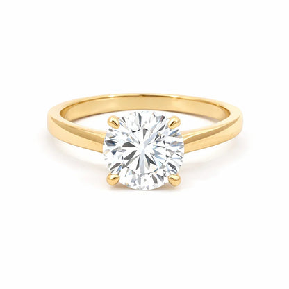 3.09 CT Lab-Grown Diamond Solitaire Engagement Ring in 14K Yellow Gold