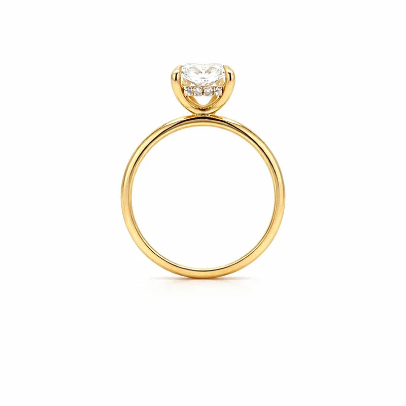 3.16 TDW Radiant-Cut Lab-Grown Diamond Solitaire Ring in 14K Yellow Gold  