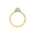 0.20TDW Oval Diamond 10K Yellow Gold Engagement Ring