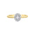 0.20TDW Oval Diamond 10K Yellow Gold Engagement Ring