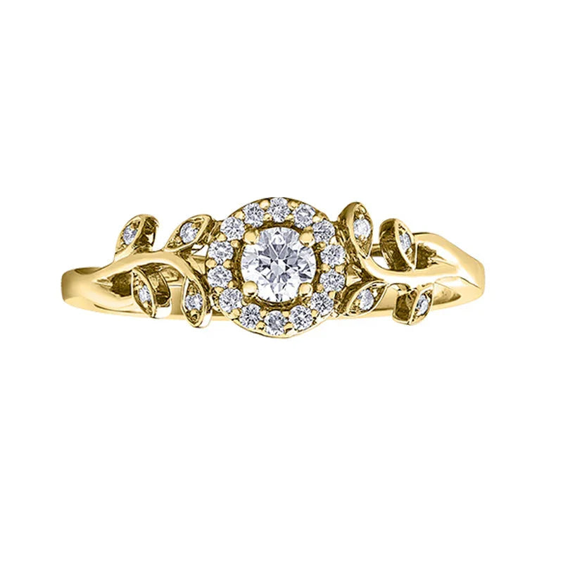 10K Yellow Gold 0.25TDW Canadian Diamond Engagement Ring