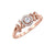 10K Rose Gold 0.25TDW Canadian Diamond Engagement Ring