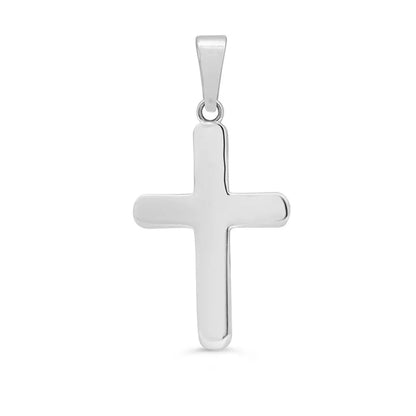 10K White Gold Faith Polished Pendant