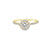 14K Yellow Gold 0.84tdw Lab Grown Halo Diamond Engagement Ring