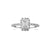 14K White Gold 1.04TDW Emerald Cut Lab Grown Diamond Solitaire Ring with Halo and Sides