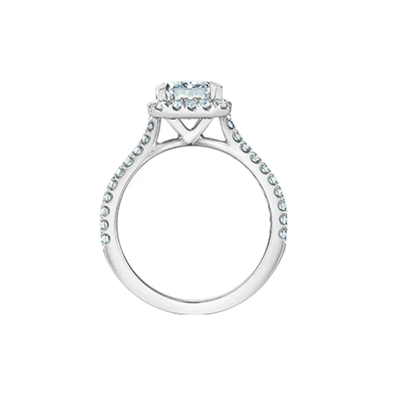 14K White Gold 2.48TDW Lab Grown Radiant Cut Diamond Engagement Ring