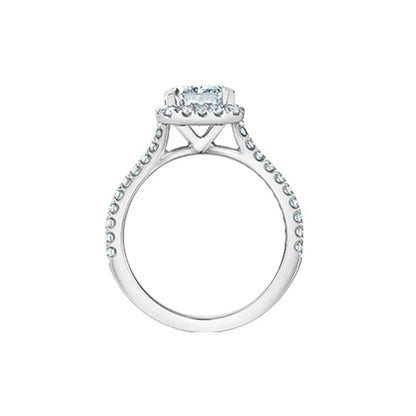14K White Gold 2.48TDW Lab Grown Radiant Cut Diamond Engagement Ring