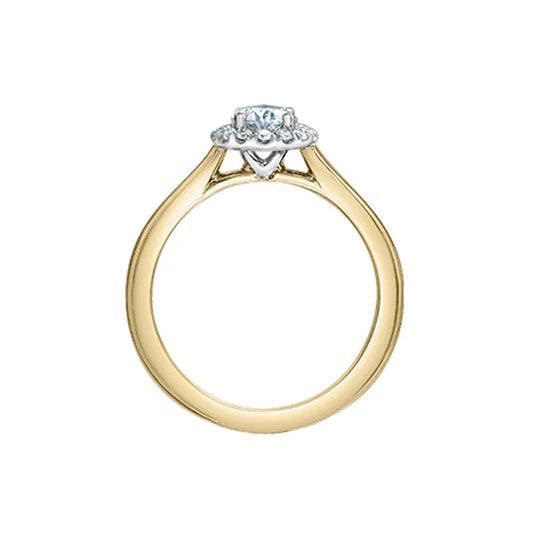 14K Two-Tone Gold with 1.27ct Oval Lab Grown Diamond Ring