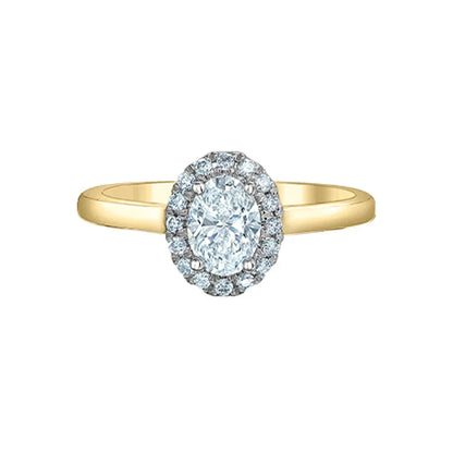 14K Two-Tone Gold with 1.27ct Oval Lab Grown Diamond Ring