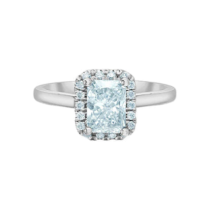 14K White Gold 1.77TDW Lab-Grown Radiant Cut Diamond Engagement Ring