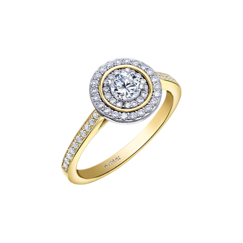 14K Yellow Gold 0.59TDW Canadian Diamond Special Ring