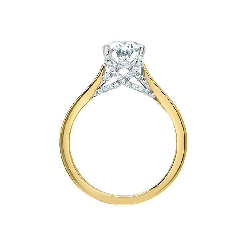 3.19TDW Lab Grown Diamond 14K Yellow Gold Oval Ring