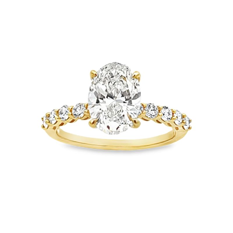 14K Yellow Gold 2.53TDW Lab Grown Diamond Engagement Ring