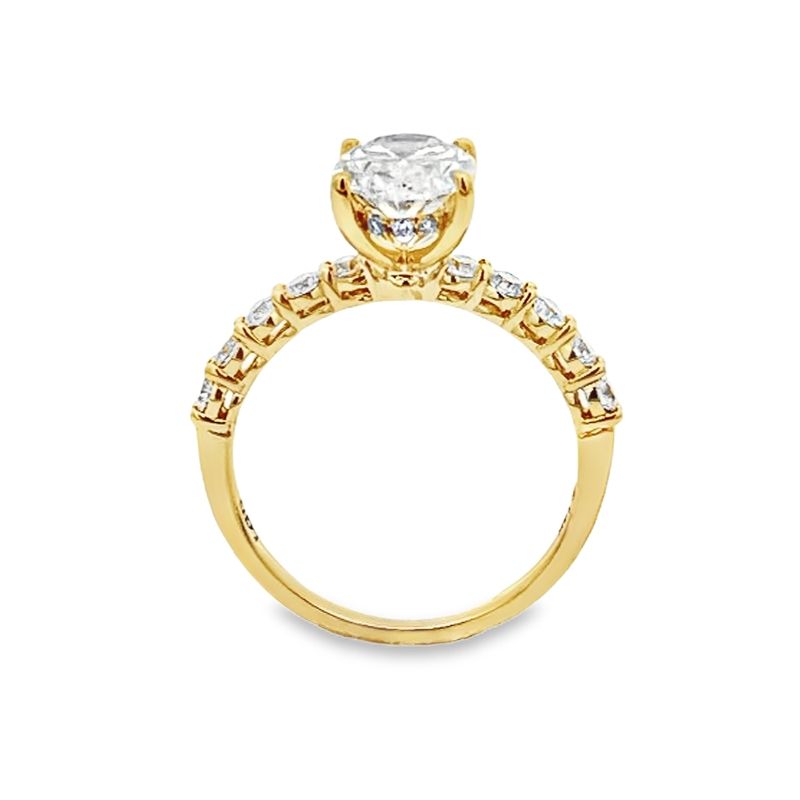 14K Yellow Gold 2.53TDW Lab Grown Diamond Engagement Ring