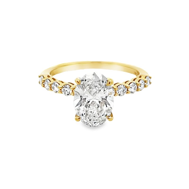 14K Yellow Gold 2.53TDW Lab Grown Diamond Engagement Ring