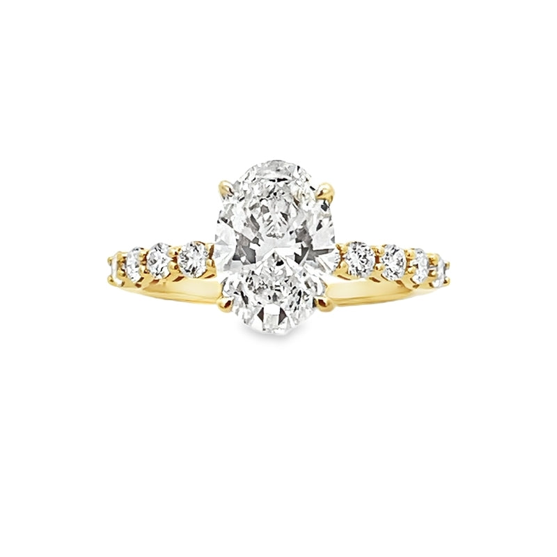 14K Yellow Gold 2.53TDW Lab Grown Diamond Engagement Ring