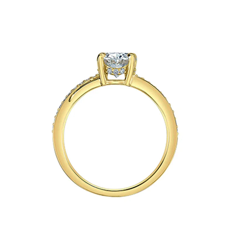 14K Yellow Gold 1.75TDW Lab Grown Diamond Ring