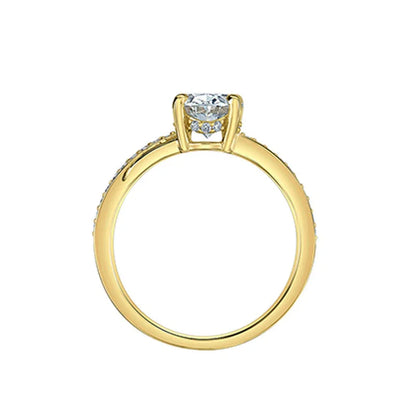 14K Yellow Gold 1.75TDW Lab Grown Diamond Ring