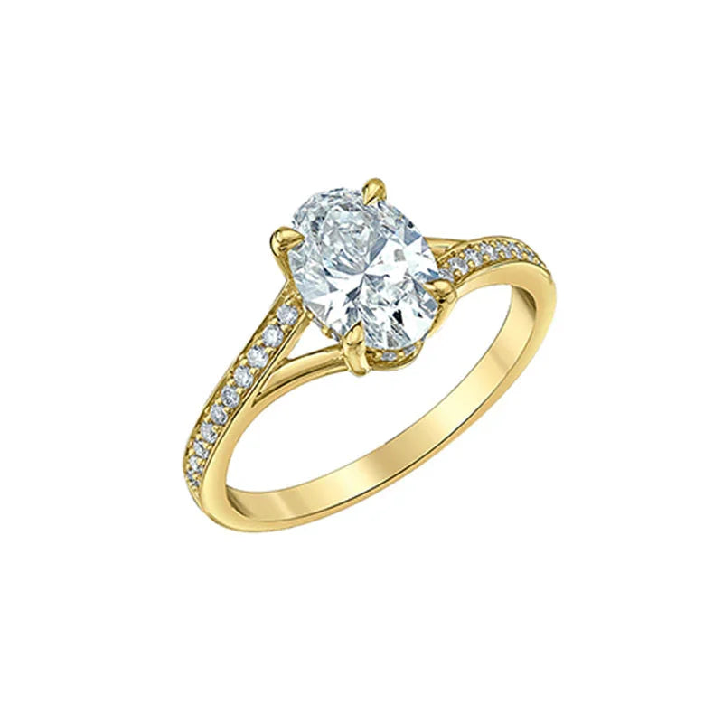 14K Yellow Gold 1.75TDW Lab Grown Diamond Ring