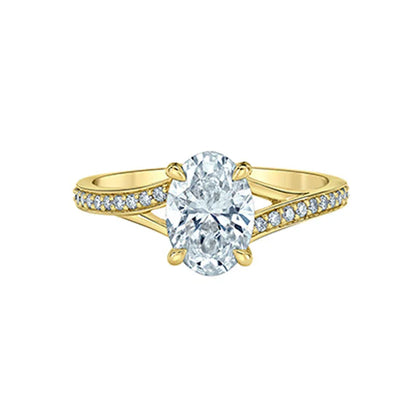 14K Yellow Gold 1.75TDW Lab Grown Diamond Ring