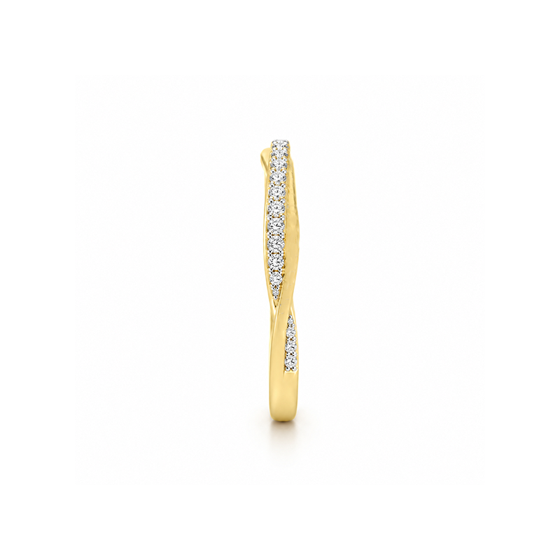 14K Yellow Gold 0.16TDW Lab Grown Diamond Infinity Band