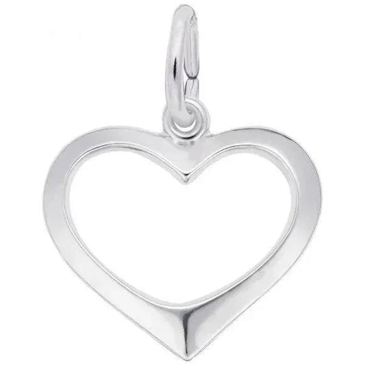 Sterling Silver Open Heart Charm